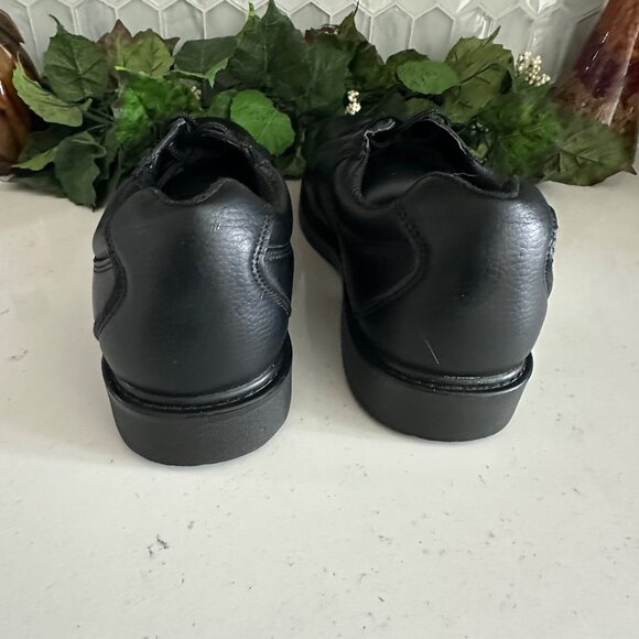 Dr. Scholls Mens Black Oil & Slip Resistant Leather Work Shoes Advanced Comfort - Picture 6 of 7